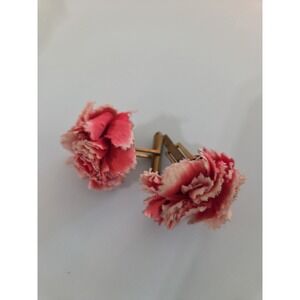 #2 Carnation Cuff Links Mcm Vintage Estate Sale